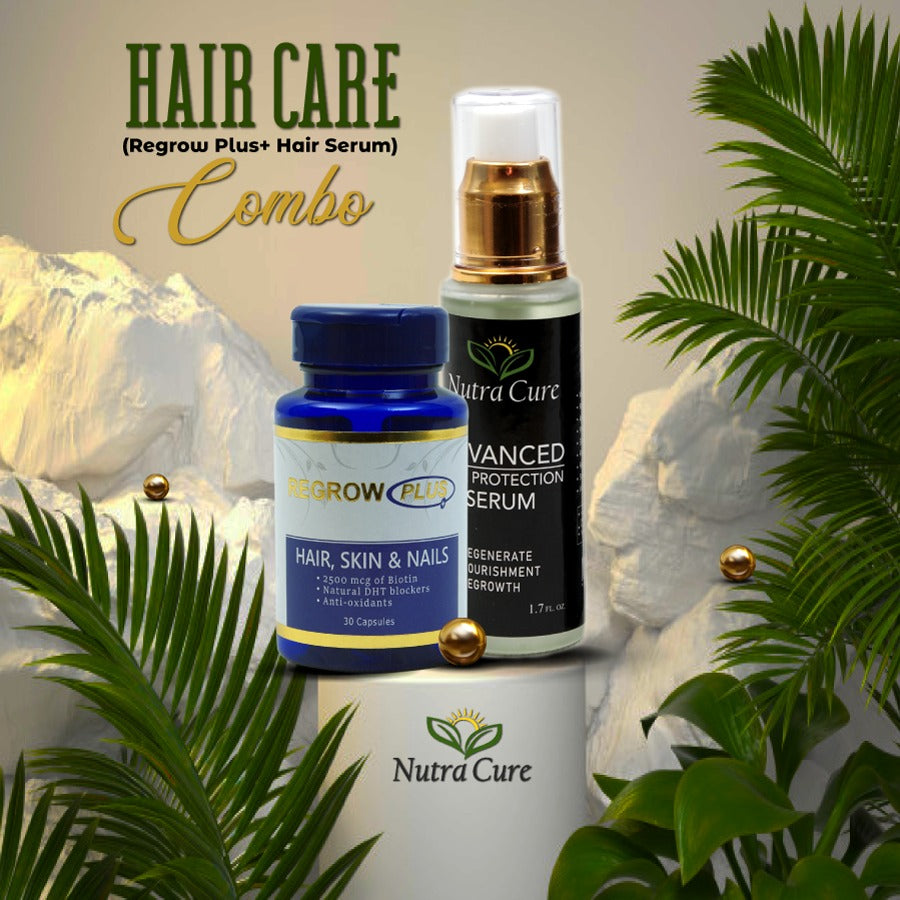 HAIR CARE COMBO | REGROW PLUS + ADVANCE HAIR PROTECTION SERUM – Nutra Cure